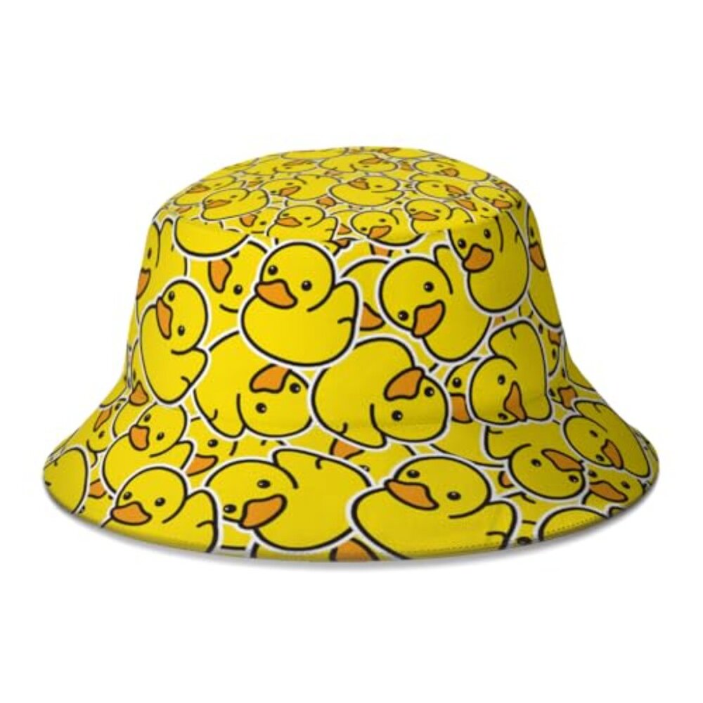 Packable Duck Pattern Bucket Hat UV Protection Un… - image 2